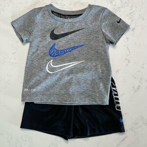 Nike Dri-FIT Tech Baby/Toddler Short Sleeve Shirt & Shorts 2-piece Set, 12 mo